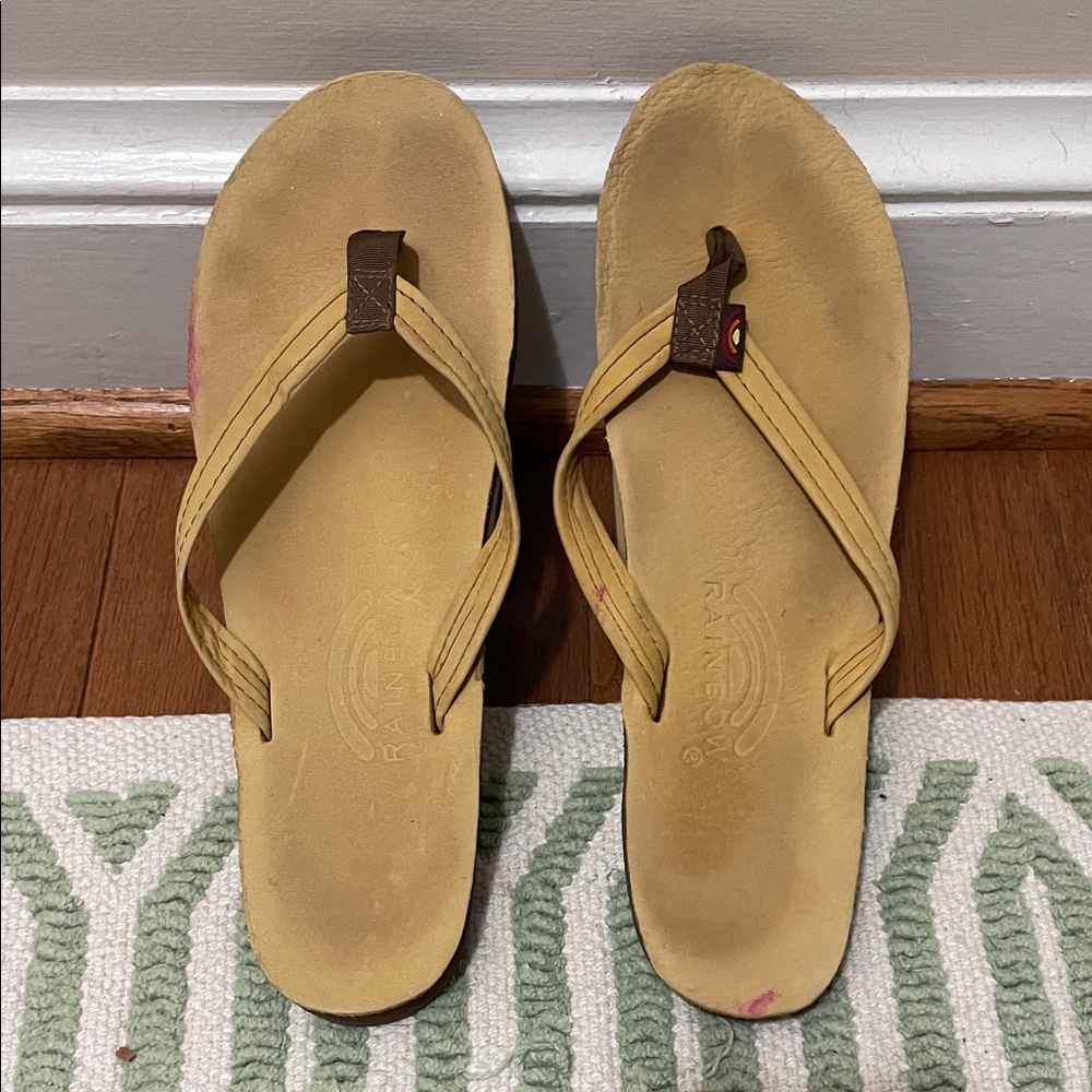 Rainbow Sandals Tan Flip Flops